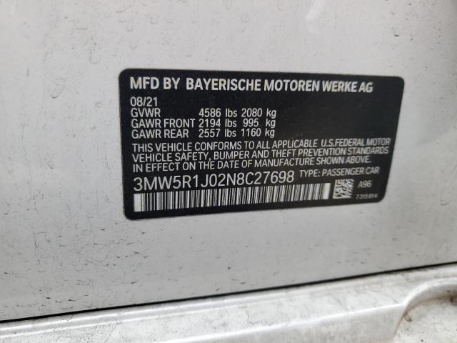 Photo 11 VIN: 3MW5R1J02N8C27698 - BMW 330I 
