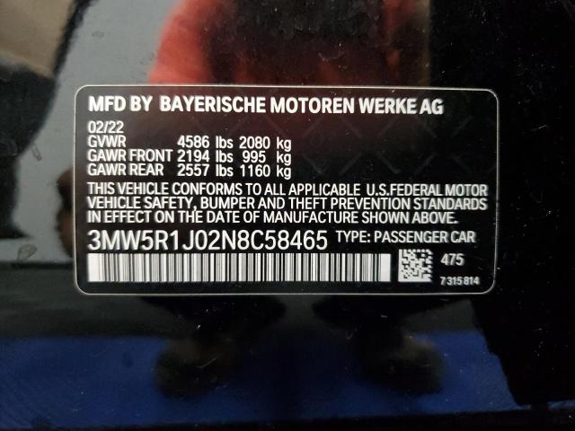 Photo 11 VIN: 3MW5R1J02N8C58465 - BMW 330I 