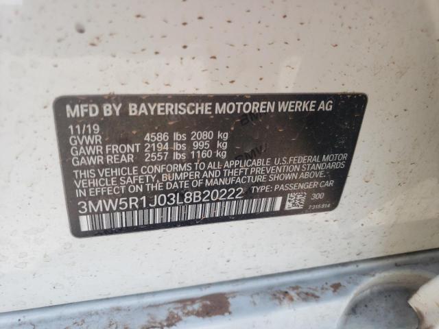 Photo 9 VIN: 3MW5R1J03L8B20222 - BMW 330I 