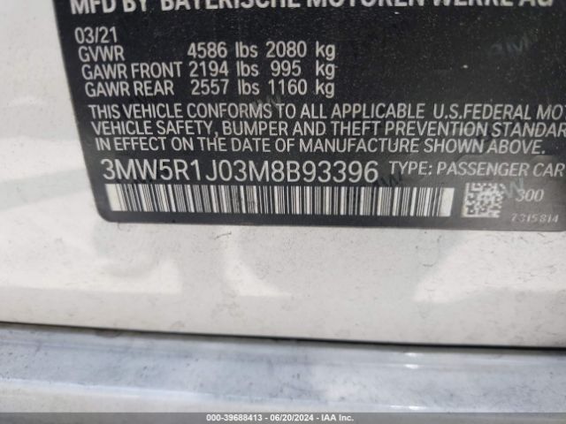 Photo 8 VIN: 3MW5R1J03M8B93396 - BMW 330I 