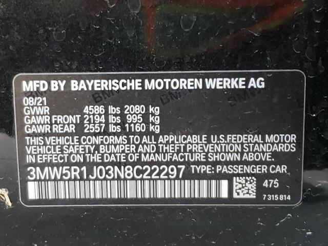 Photo 9 VIN: 3MW5R1J03N8C22297 - BMW 330I 