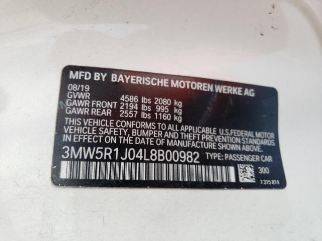 Photo 11 VIN: 3MW5R1J04L8B00982 - BMW 330I 