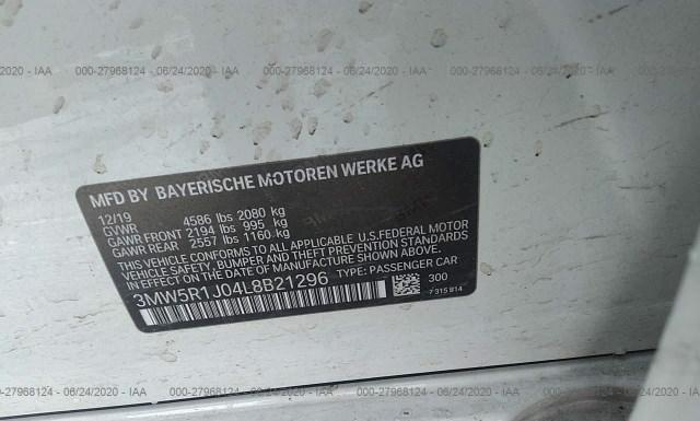 Photo 8 VIN: 3MW5R1J04L8B21296 - BMW 3 SERIES 