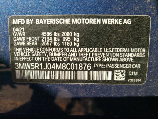 Photo 9 VIN: 3MW5R1J04M8C01876 - BMW 330I 