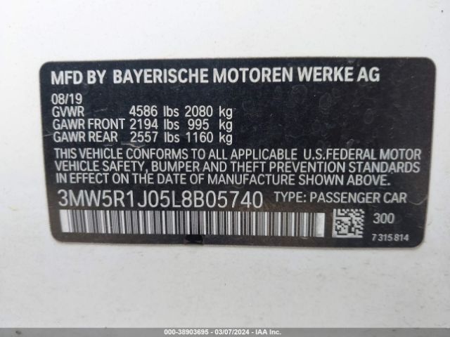 Photo 8 VIN: 3MW5R1J05L8B05740 - BMW 330I 