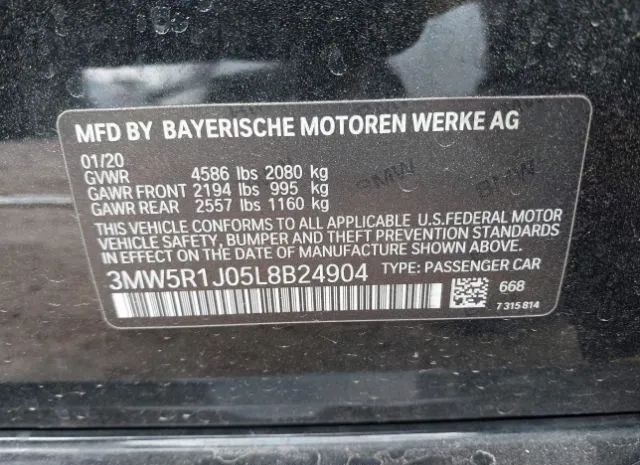 Photo 8 VIN: 3MW5R1J05L8B24904 - BMW 3ER 