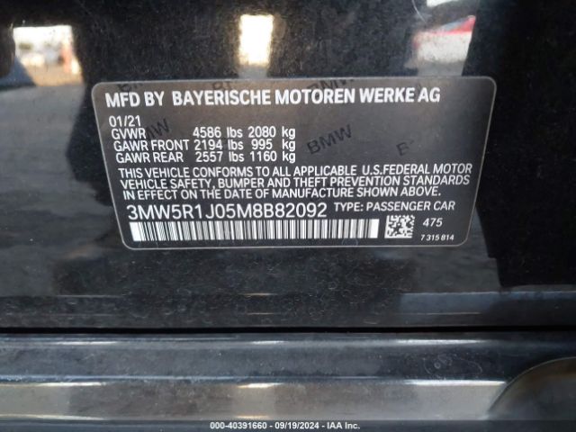 Photo 8 VIN: 3MW5R1J05M8B82092 - BMW 330I 