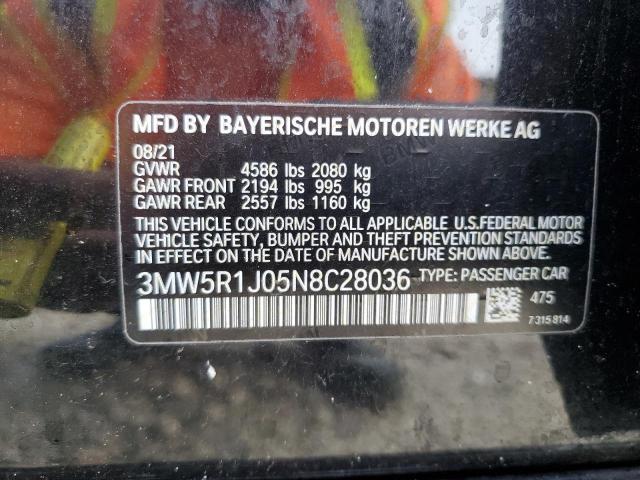 Photo 11 VIN: 3MW5R1J05N8C28036 - BMW 330I 