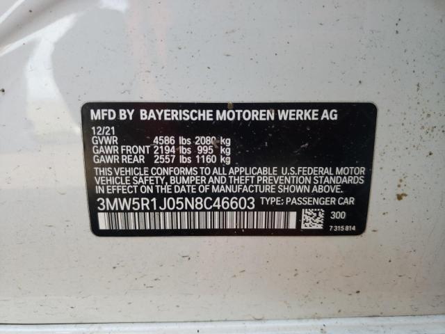 Photo 11 VIN: 3MW5R1J05N8C46603 - BMW 330I 