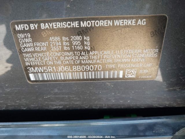 Photo 8 VIN: 3MW5R1J06L8B09070 - BMW 330I 