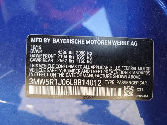 Photo 11 VIN: 3MW5R1J06L8B14012 - BMW 3 SERIES 