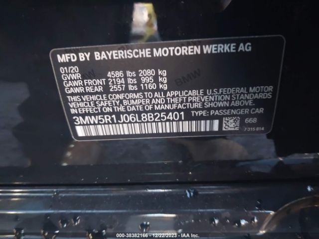 Photo 8 VIN: 3MW5R1J06L8B25401 - BMW 330I 