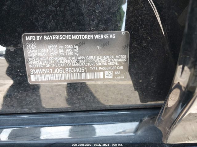 Photo 8 VIN: 3MW5R1J06L8B34051 - BMW 330I 