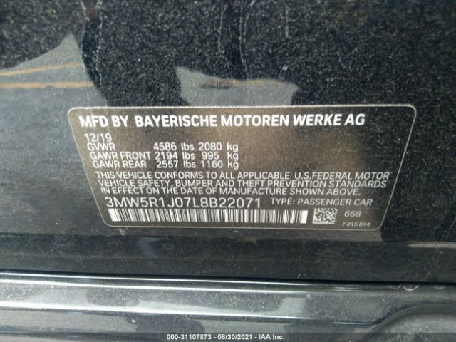 Photo 8 VIN: 3MW5R1J07L8B22071 - BMW 330I 