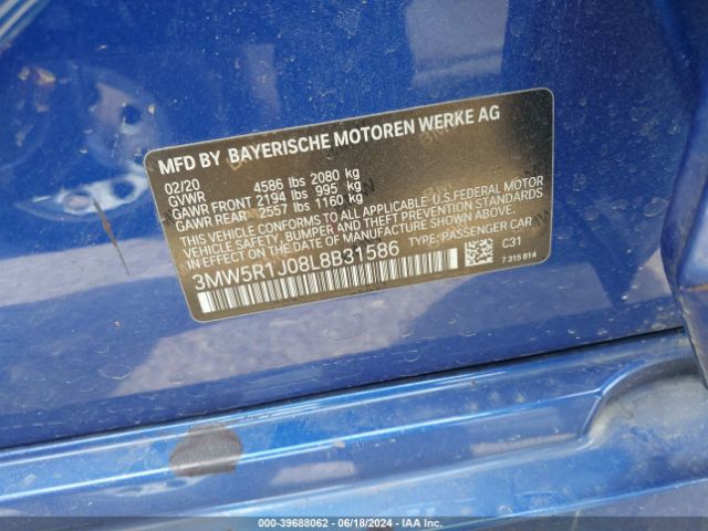 Photo 8 VIN: 3MW5R1J08L8B31586 - BMW 330I 