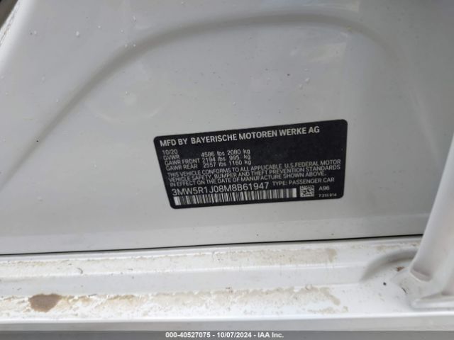 Photo 8 VIN: 3MW5R1J08M8B61947 - BMW 330I 