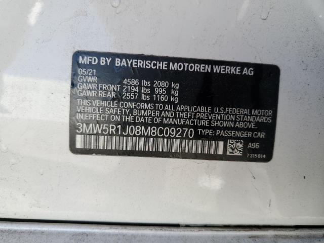 Photo 12 VIN: 3MW5R1J08M8C09270 - BMW 330I 