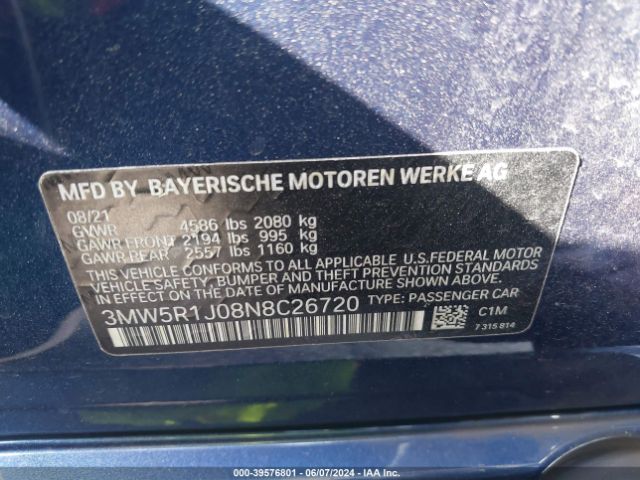 Photo 8 VIN: 3MW5R1J08N8C26720 - BMW 330I 