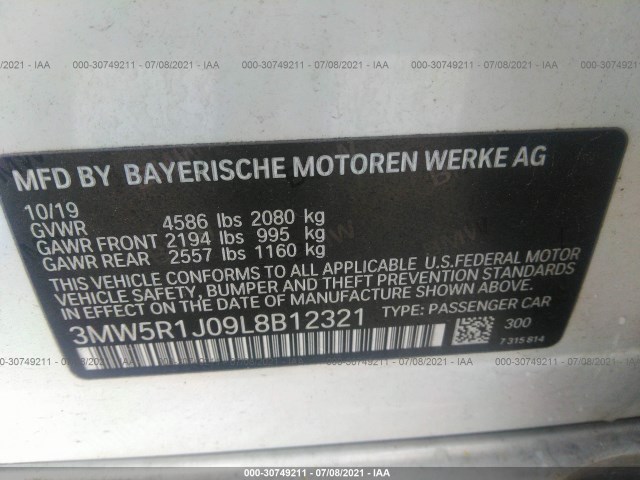 Photo 8 VIN: 3MW5R1J09L8B12321 - BMW 330I 