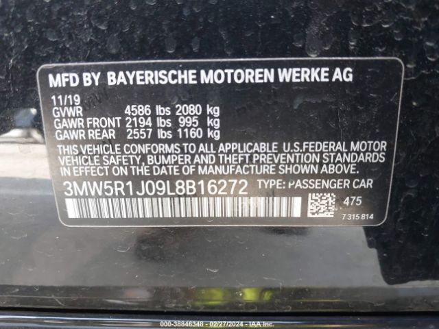 Photo 8 VIN: 3MW5R1J09L8B16272 - BMW 330I 