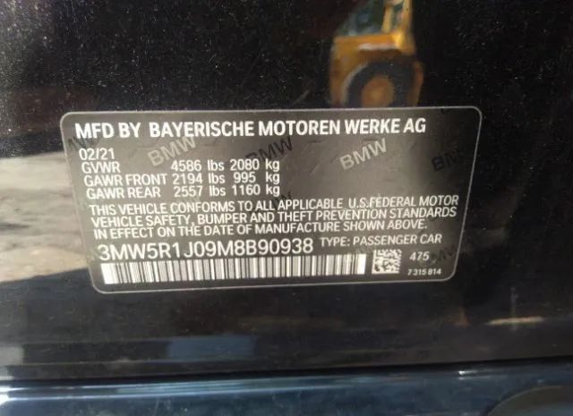 Photo 8 VIN: 3MW5R1J09M8B90938 - BMW 330I 