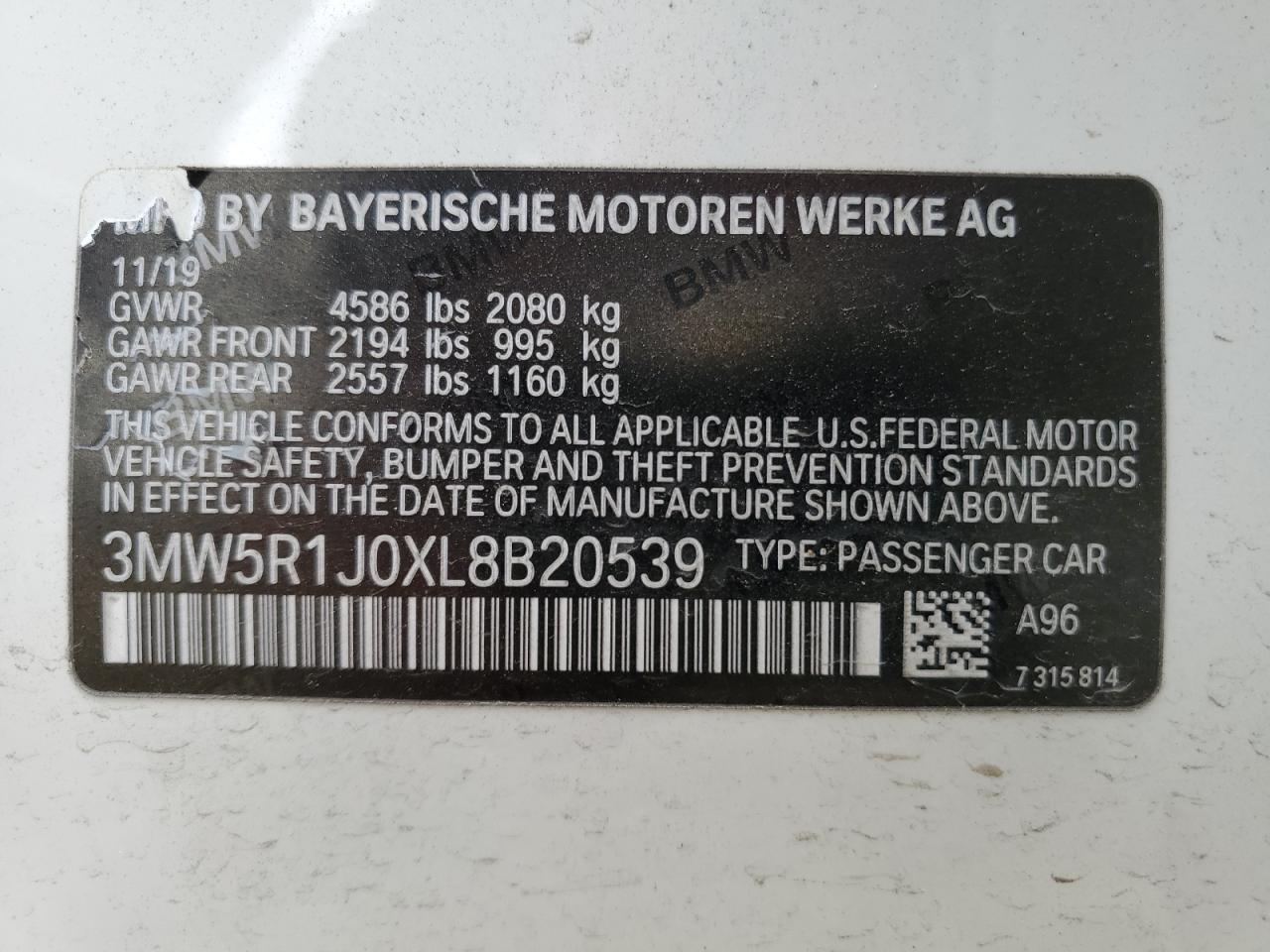 Photo 12 VIN: 3MW5R1J0XL8B20539 - BMW 3ER 