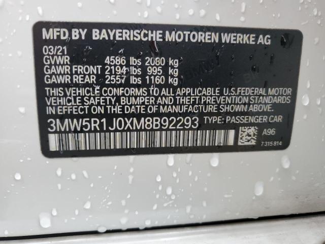 Photo 12 VIN: 3MW5R1J0XM8B92293 - BMW 3 SERIES 