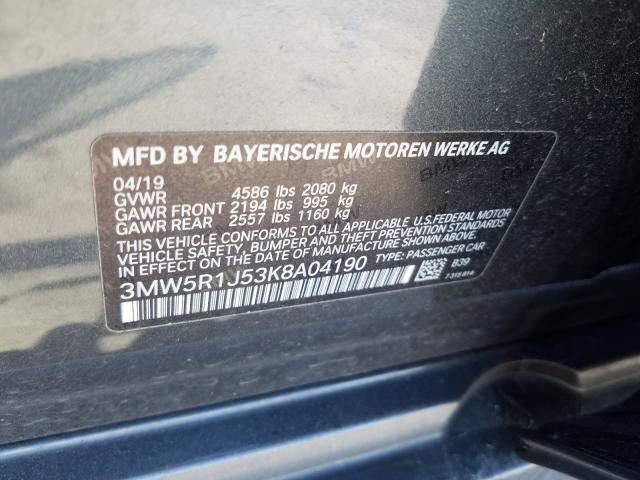 Photo 9 VIN: 3MW5R1J53K8A04190 - BMW 330I 