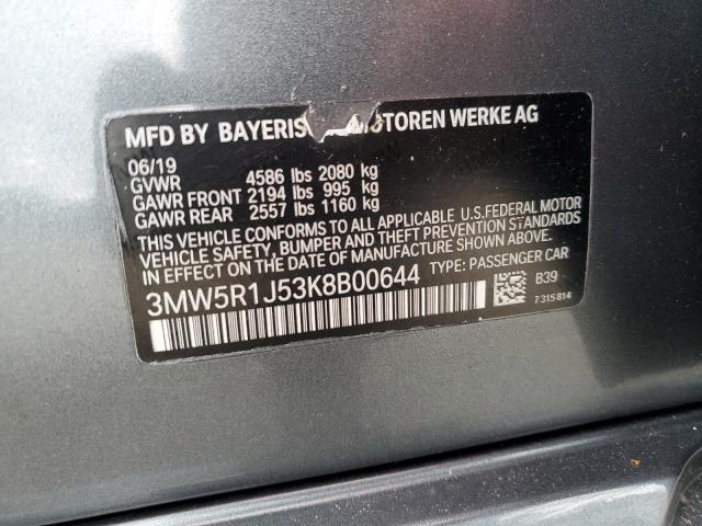 Photo 11 VIN: 3MW5R1J53K8B00644 - BMW 3 SERIES 