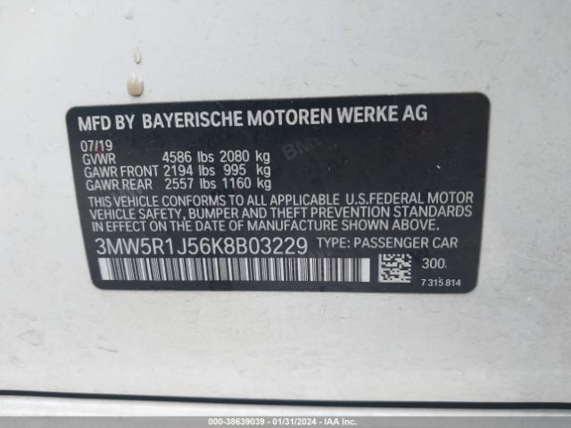 Photo 8 VIN: 3MW5R1J56K8B03229 - BMW 330I 