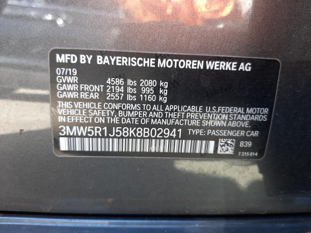 Photo 9 VIN: 3MW5R1J58K8B02941 - BMW 330I 