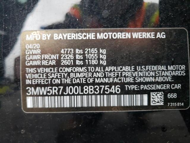 Photo 11 VIN: 3MW5R7J00L8B37546 - BMW 3 SERIES 