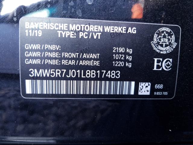 Photo 9 VIN: 3MW5R7J01L8B17483 - BMW 330XI 