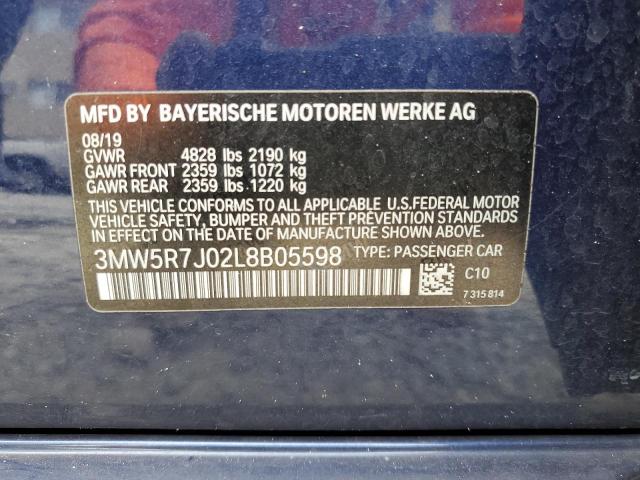 Photo 11 VIN: 3MW5R7J02L8B05598 - BMW 3 SERIES 