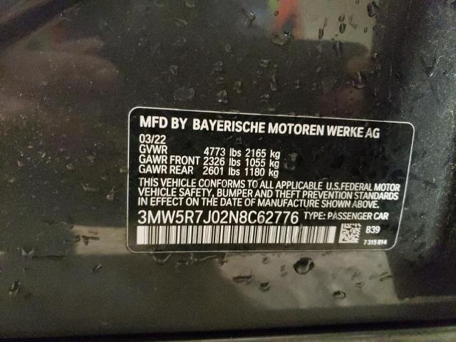 Photo 12 VIN: 3MW5R7J02N8C62776 - BMW 3 SERIES 