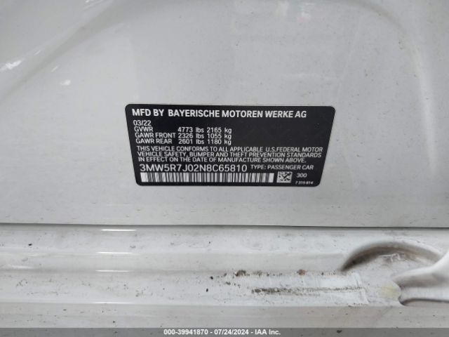 Photo 8 VIN: 3MW5R7J02N8C65810 - BMW 330I 