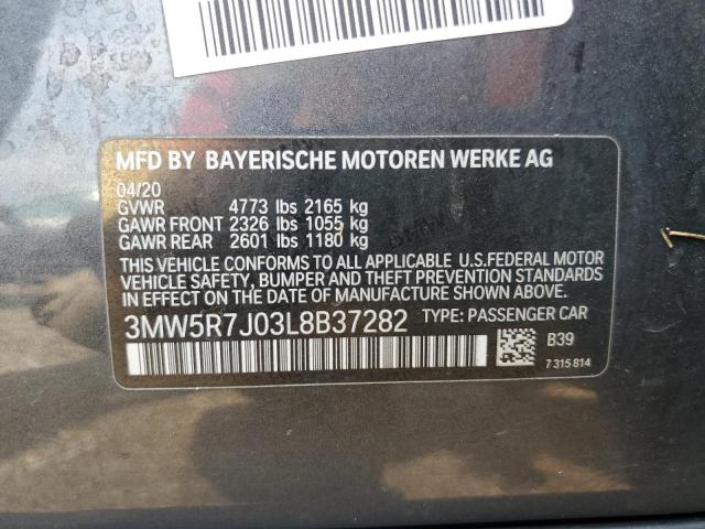 Photo 12 VIN: 3MW5R7J03L8B37282 - BMW 330XI 