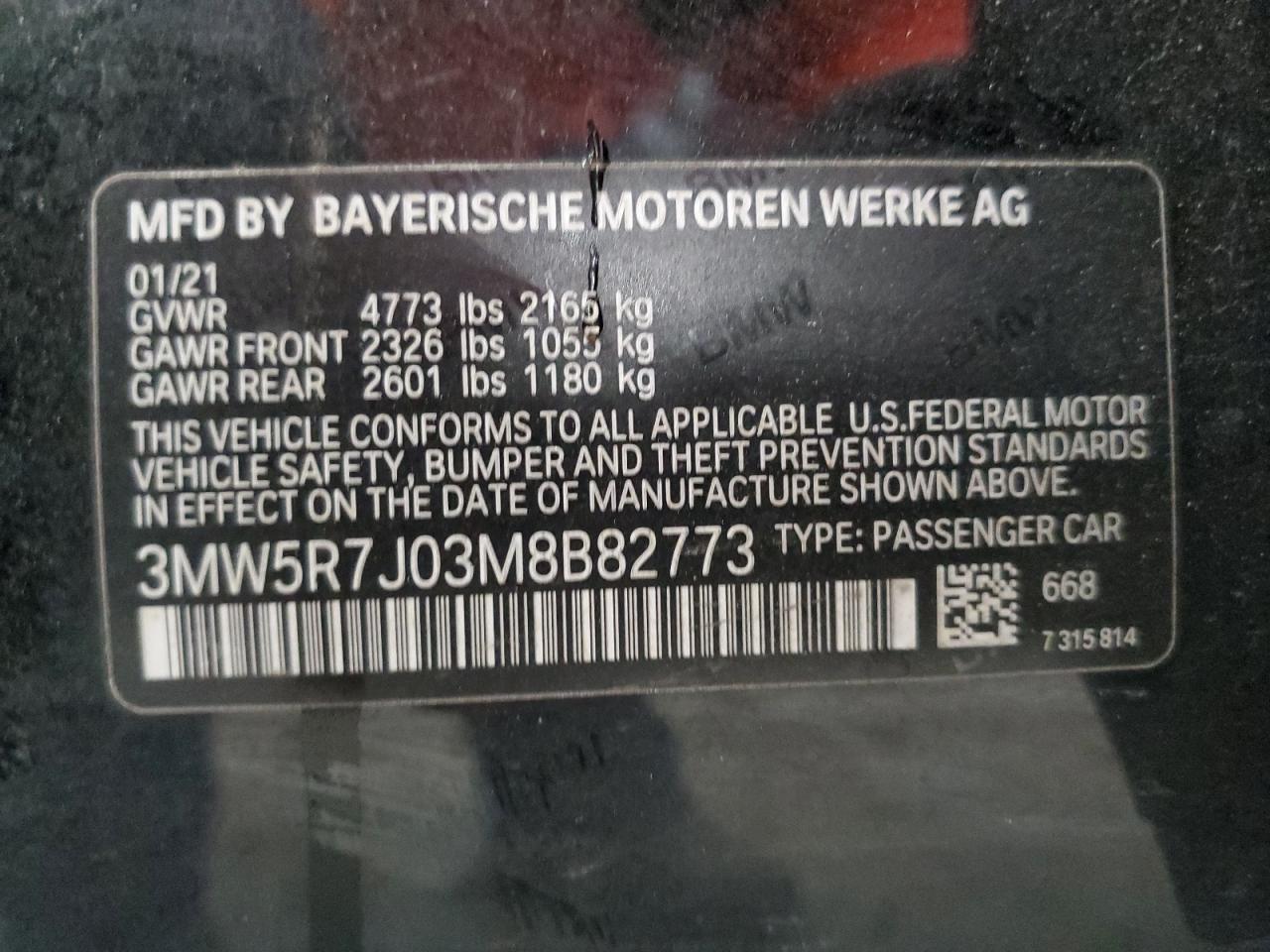 Photo 11 VIN: 3MW5R7J03M8B82773 - BMW 3ER 