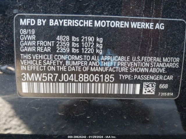 Photo 8 VIN: 3MW5R7J04L8B06185 - BMW 330I 