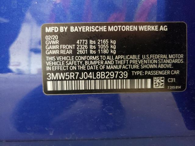 Photo 12 VIN: 3MW5R7J04L8B29739 - BMW 330XI 