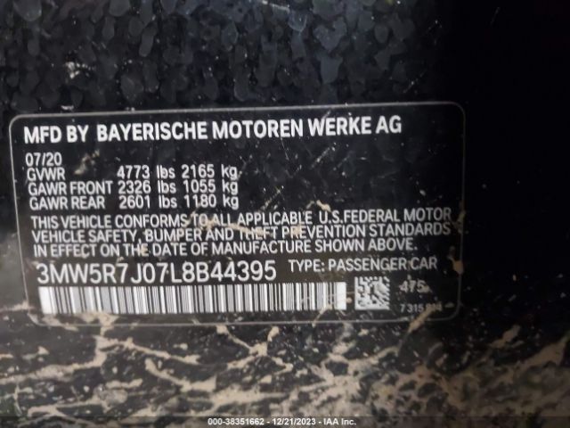 Photo 8 VIN: 3MW5R7J05L8844395 - BMW 330I 