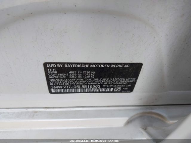 Photo 8 VIN: 3MW5R7J05L8B16563 - BMW 330I 