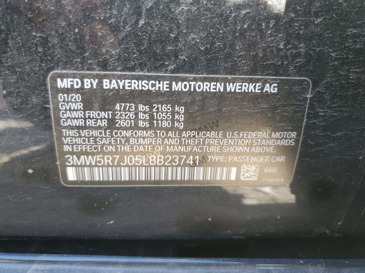 Photo 11 VIN: 3MW5R7J05L8B23741 - BMW 3ER 