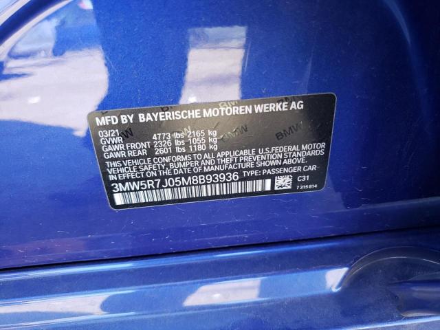 Photo 11 VIN: 3MW5R7J05M8B93936 - BMW 330XI 