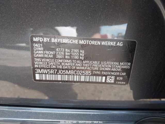 Photo 8 VIN: 3MW5R7J05M8C02585 - BMW 330I 