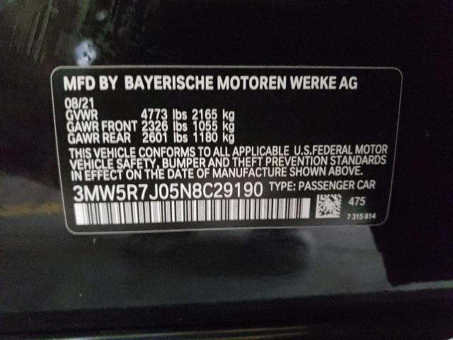 Photo 12 VIN: 3MW5R7J05N8C29190 - BMW 3 SERIES 