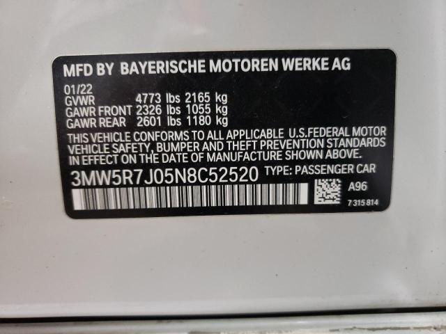 Photo 11 VIN: 3MW5R7J05N8C52520 - BMW 3 SERIES 