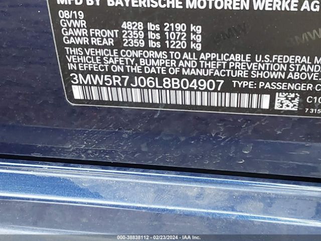 Photo 8 VIN: 3MW5R7J06L8B04907 - BMW 330I 