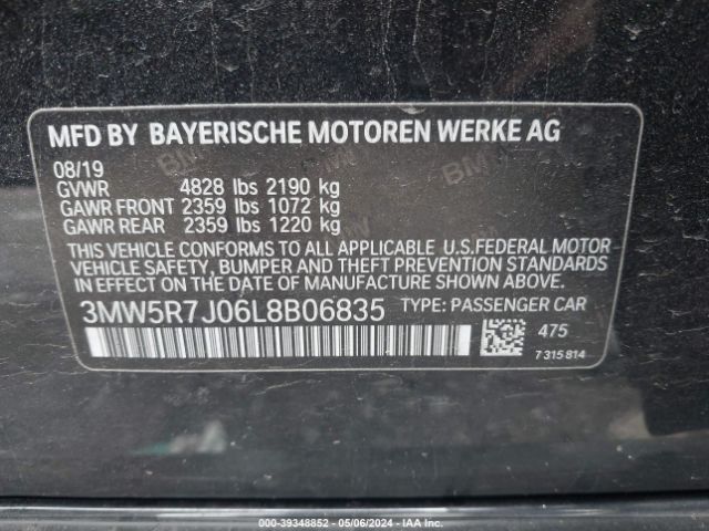 Photo 8 VIN: 3MW5R7J06L8B06835 - BMW 330I 