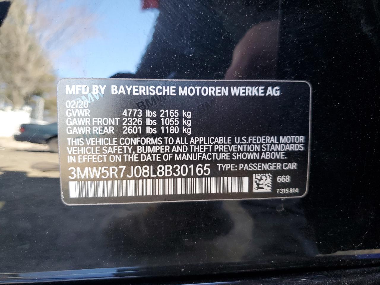 Photo 11 VIN: 3MW5R7J08L8B30165 - BMW 3ER 